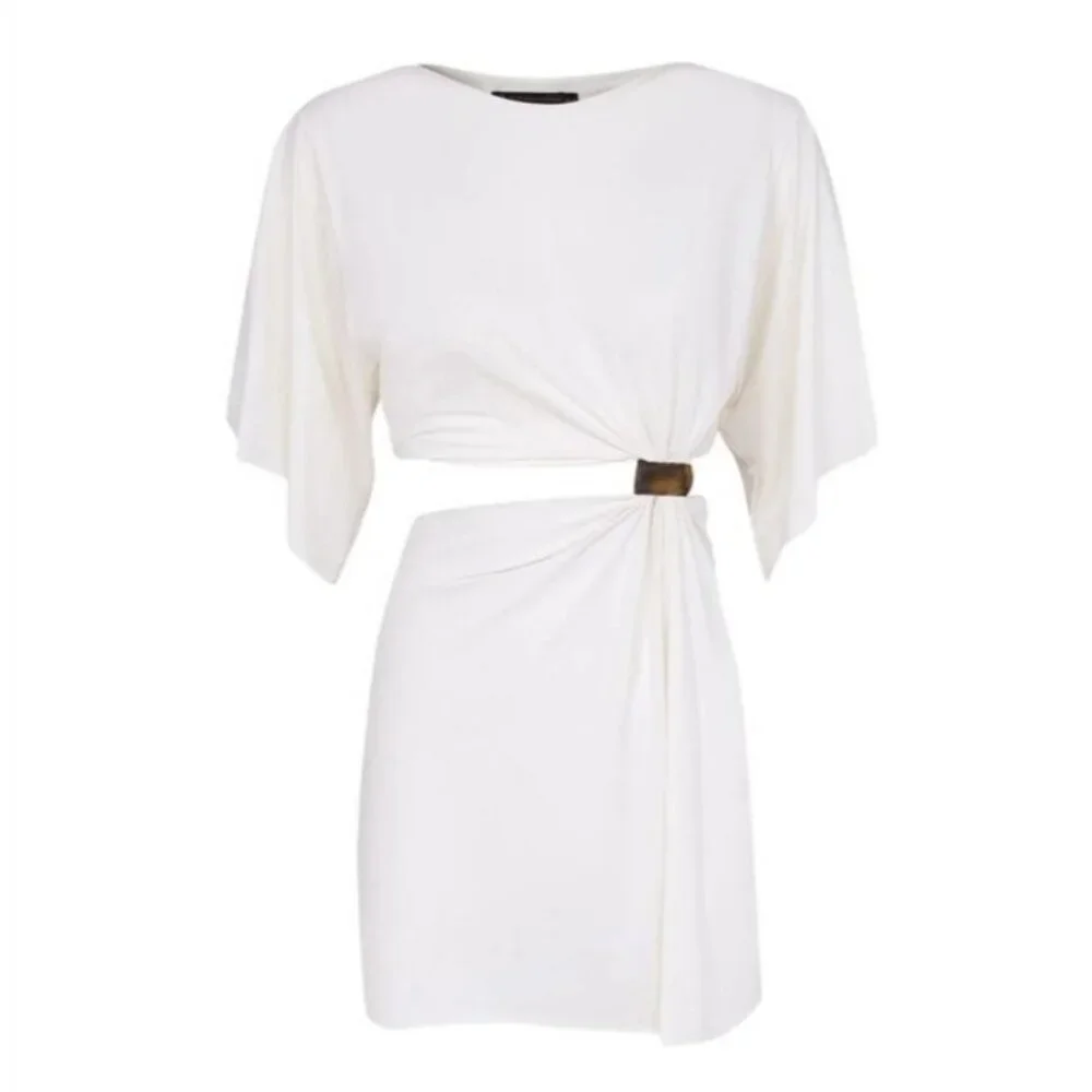 VIX Cover Up M white Solid Zaila Short Cover-up Cut Out Resortwear - Picture 4 of 13
